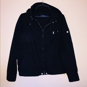 Large Men’s Black Polo Windbreaker Used